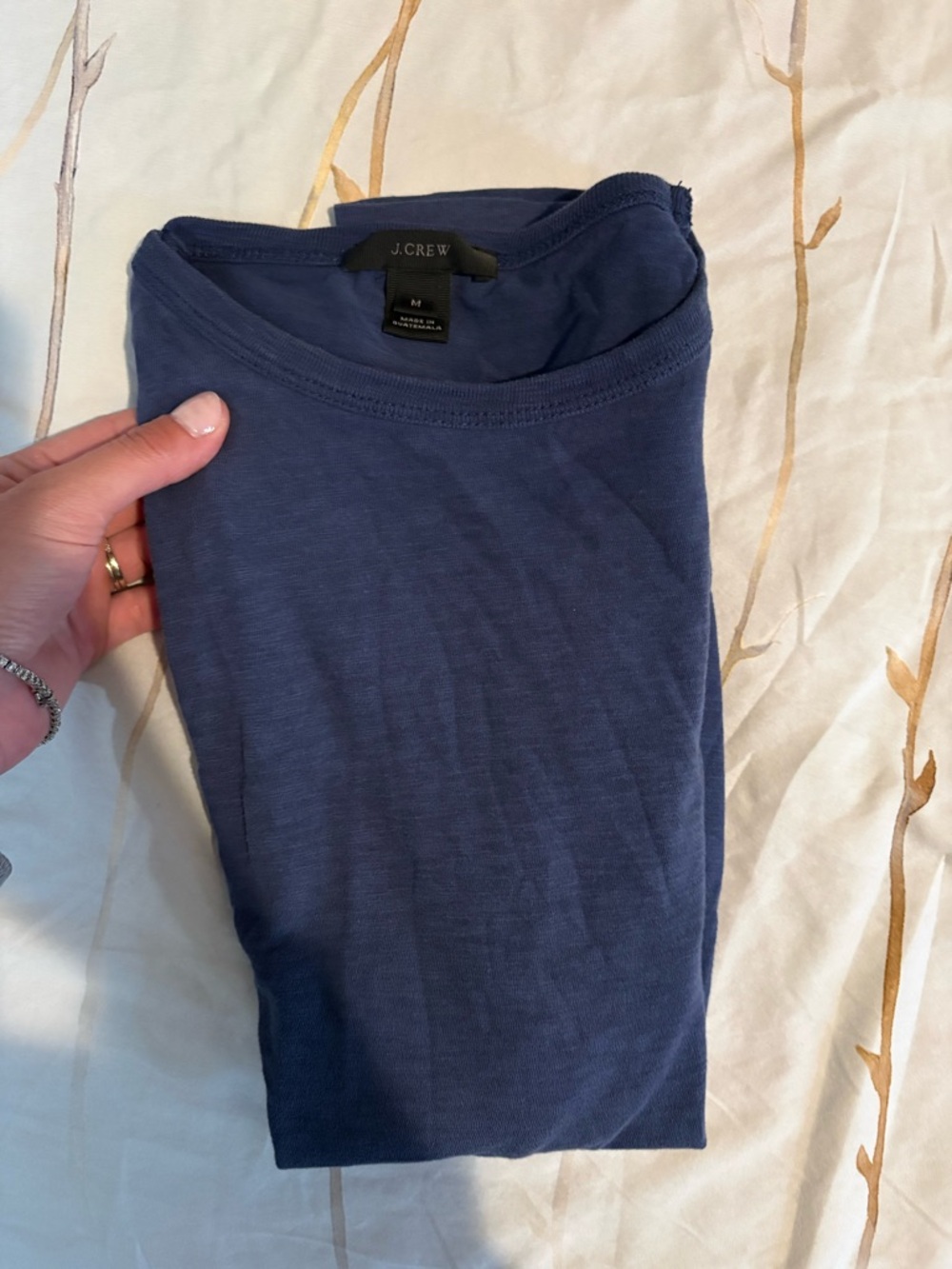 J. Crew Navy Long Sleeve Crewneck Tee - Picture 3 of 3